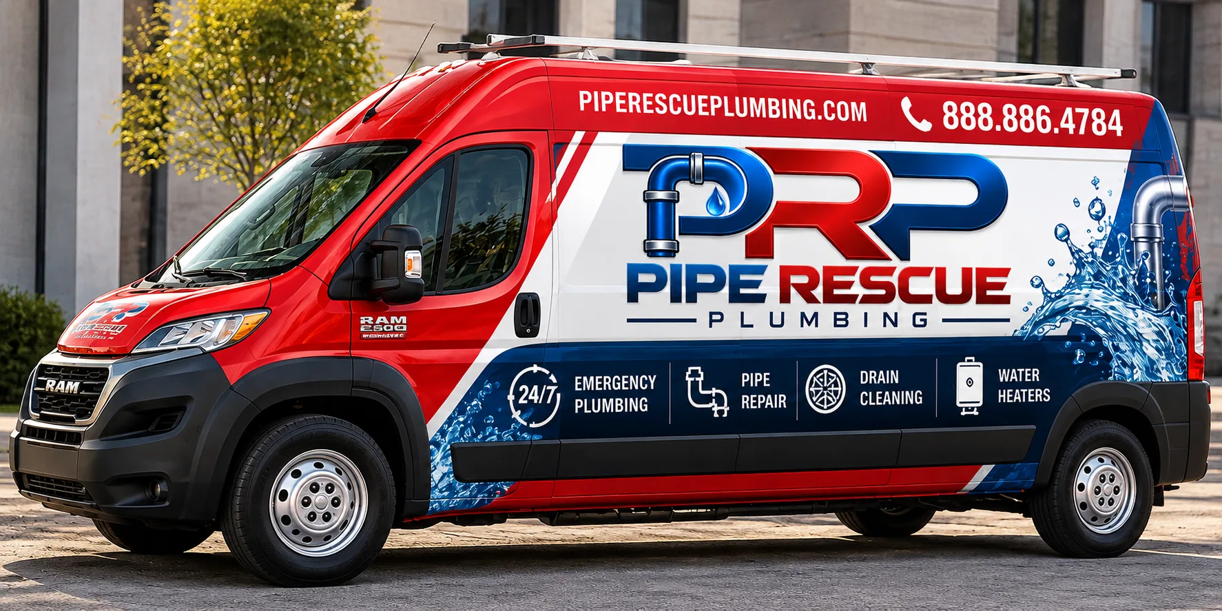 Pipe Rescue Plumbing service van