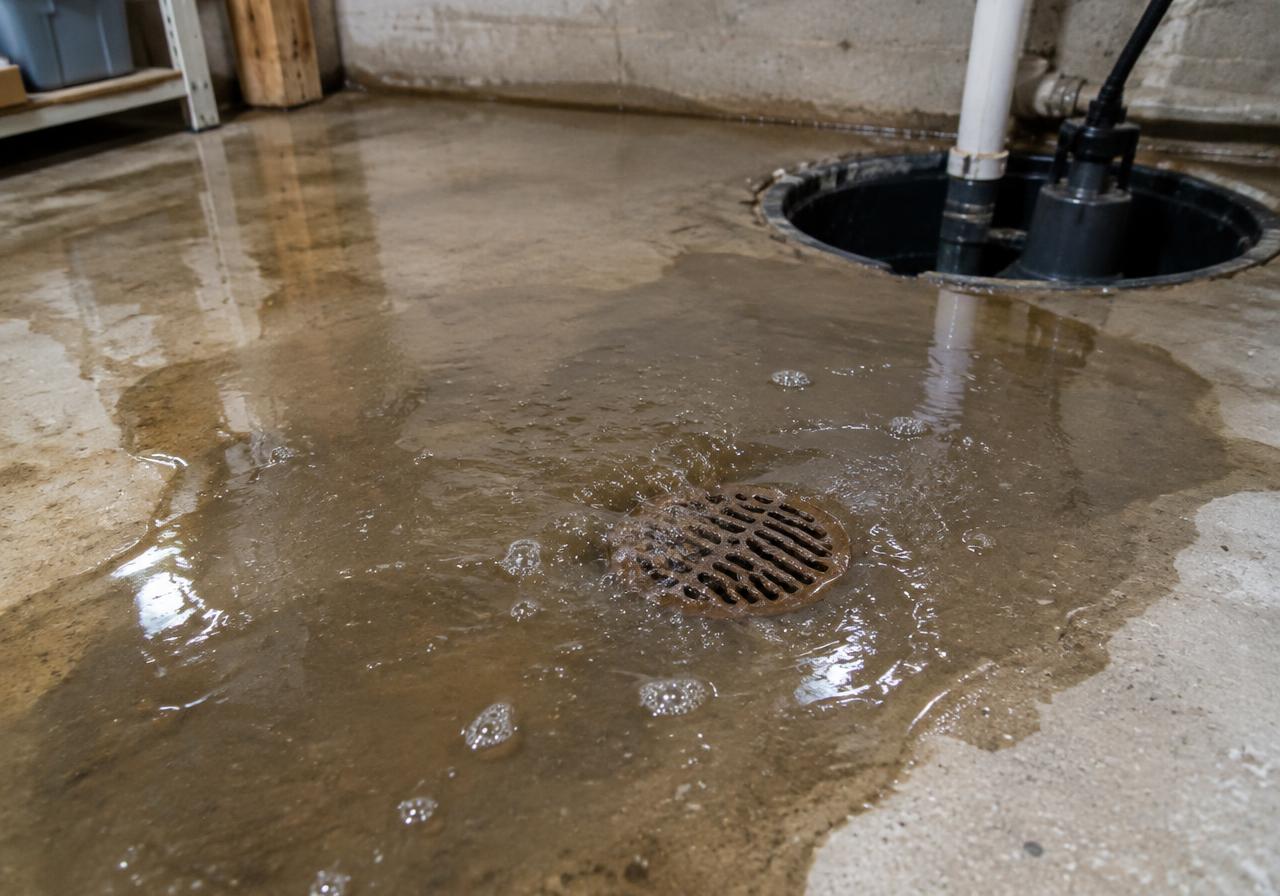 Basement floor drain backing up